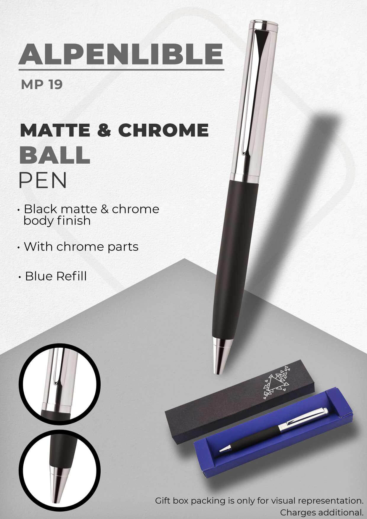 Matte & Chrome Ball Pen Alpenlible